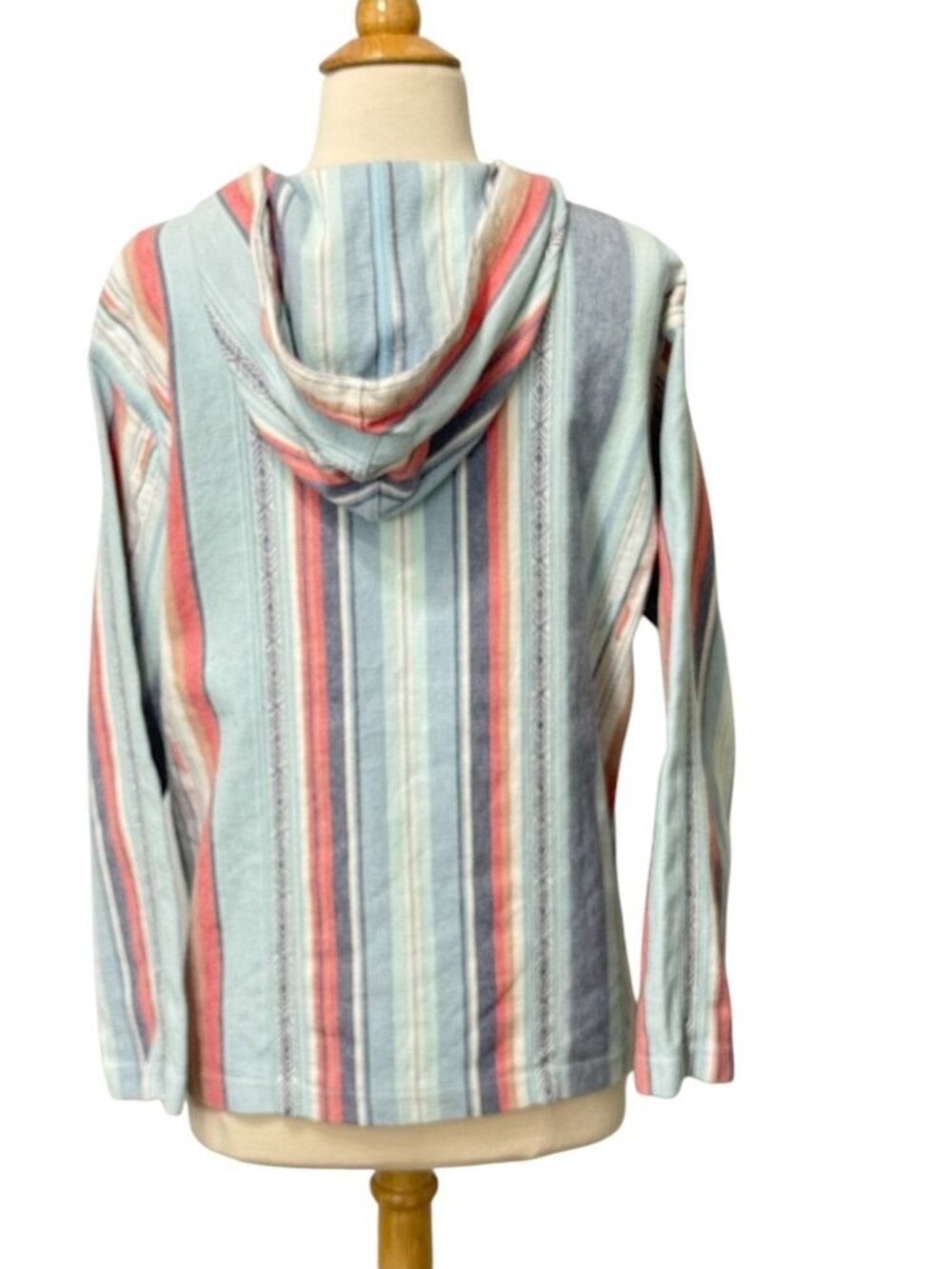 Faherty Women’s Baja Poncho Hoodie Organic Cotton Sierra Paradise Beach Size XS - Picture 6 of 11